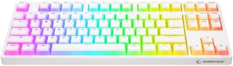 Klawiatura przewodowa Rampage TKL GHOST biały