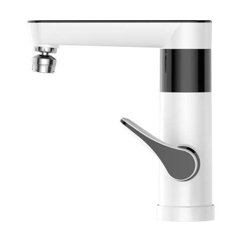 Przepływowy podgrzewacz wody - bateria stojąca biała