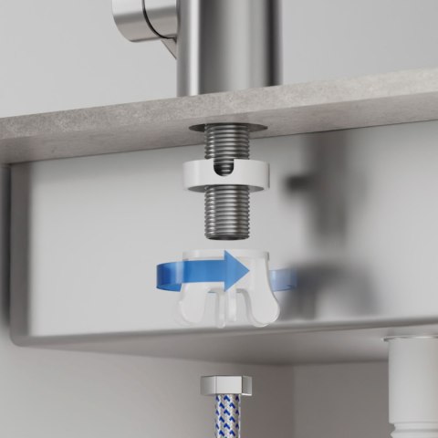 Przepływowy podgrzewacz wody - bateria stojąca metalowa