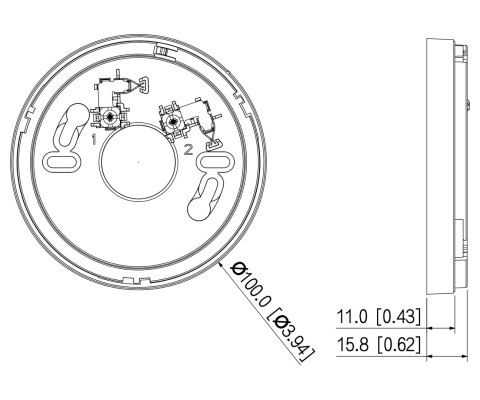 UCHWYT DO CZUJNIKÓW DYMU I TEMPERATURY HY-TCDZ WISUALARM