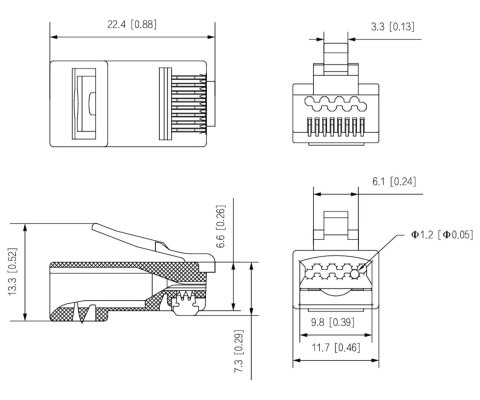 WTYK MODULARNY PRZELOTOWY PFM976-631-PT TYP EZ
