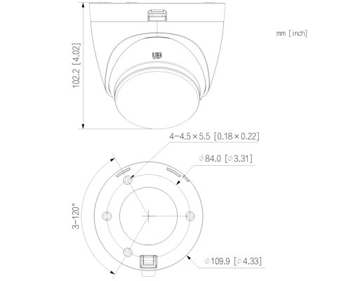 KAMERA AHD, HD-CVI, HD-TVI, PAL HAC-HDW1549X-IL-A-PRO-0280B-DIP WizColor - 5 Mpx 2.8 mm DAHUA