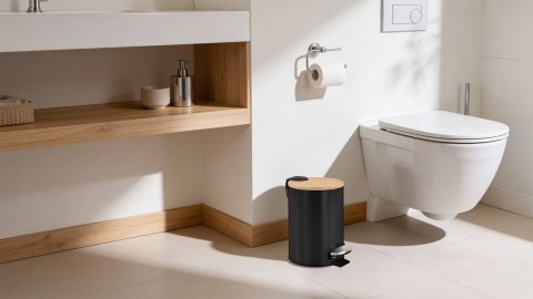 Kosz na śmieci łazienkowy 3l (czarny)