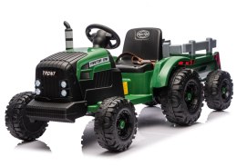 Traktor Na Akumulator CH9959B Z Przyczepą Ciemno Zielony 24V