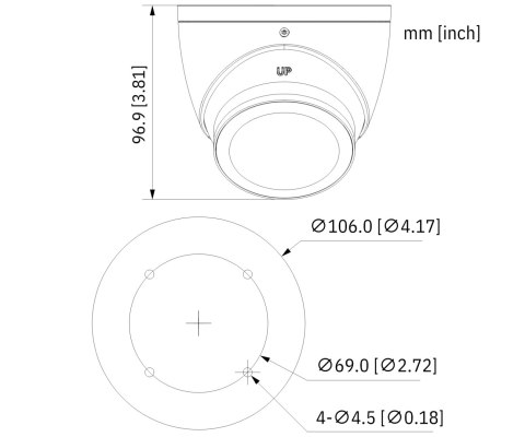 KAMERA AHD, HD-CVI, HD-TVI, PAL HAC-HDW1801T-IL-A-0280B-S3-DIP Smart Dual Light - 8 Mpx 2.8 mm DAHUA