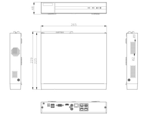 Rejestrator 5w1 Hilook 8 kanałowy 5MP DVR-8CH-5MP z dyskiem 2TB