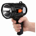 Latarka LED Szperacz Solarna 6 Trybów Powerbank Wymienne Filtry 19 cm