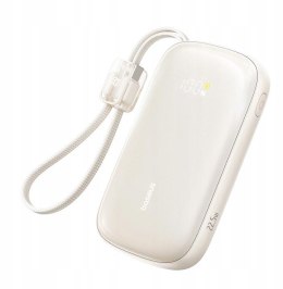 Powerbank Baseus EnerFill FC21 20000 mAh 22,5 W USB-A USB-C beżowy z odłączanym kablem Lightning