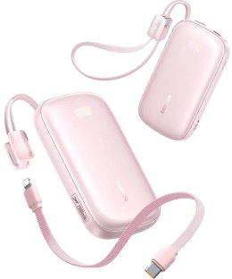 Powerbank Baseus EnerFill FC21 20000 mAh 22,5 W USB-A USB-C różowy z odłączanym kablem Lightning