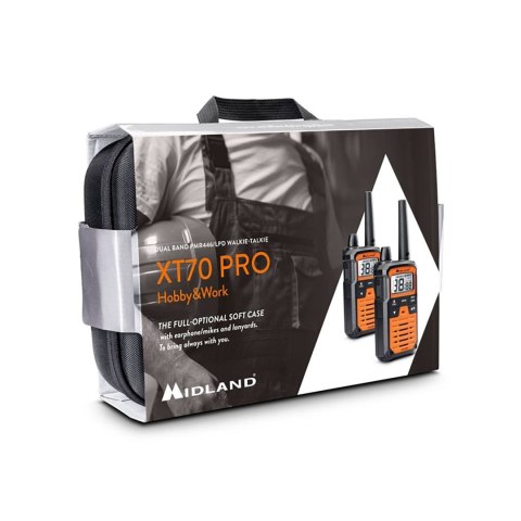 Radiotelefony ręczne PMR MIDLAND XT70 PRO walizka