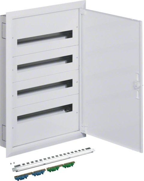 Rozdzielnica podtynkowa z zaciskami PE/N 4R/96M (4x24) I kl. IP40 Hager FW424FT