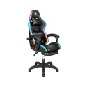 Fotel gamingowy Kruger&Matz GX-150 Czarny LED 7-punktowy masaż