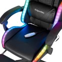 Fotel gamingowy Kruger&Matz GX-150 Czarny LED 7-punktowy masaż