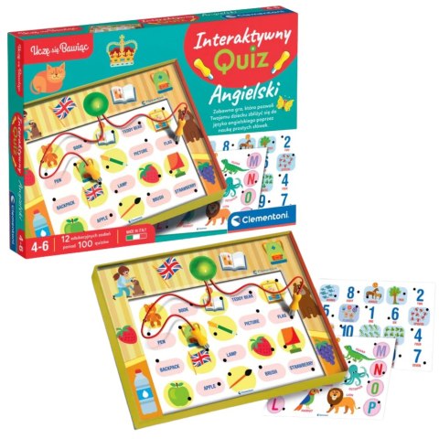 Gra edukacyjna Interaktywny Quiz Angielski Język Polski Clementoni 50943