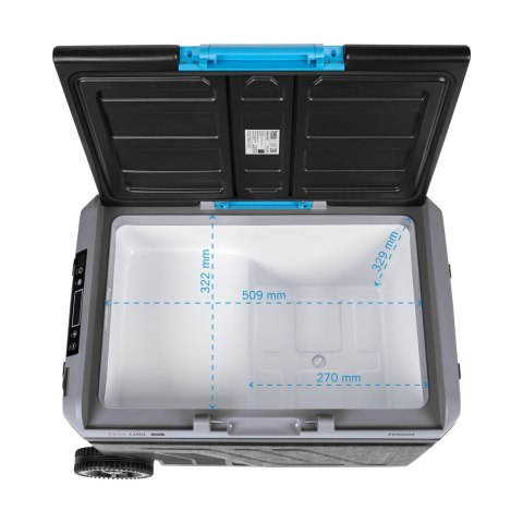 Profesjonalna lodówka turystyczna kompresorowa TEESA z funkcją mrożenia 40L DC12/24 AC 230V możliwość zasilania baterią, duże ko