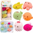 Zestaw Gumowe Zwierzątka Morskie Edukacyjne Do Kąpieli Zabawy 6 szt.
