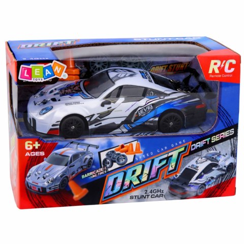 Auto Do Driftu Zdalnie Sterowane RC Wymienne Koła 4WD Niebieskie 1:24