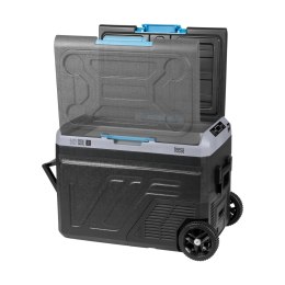 Profesjonalna lodówka turystyczna kompresorowa TEESA z funkcją mrożenia 50L DC12/24 AC 230V, duże koła i solidna rączka , Blueto