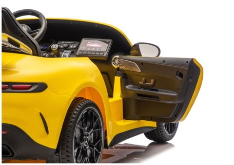 Auto Na Akumulator Mercedes GT63 AMG DK-GT63 24V LCD Żółty