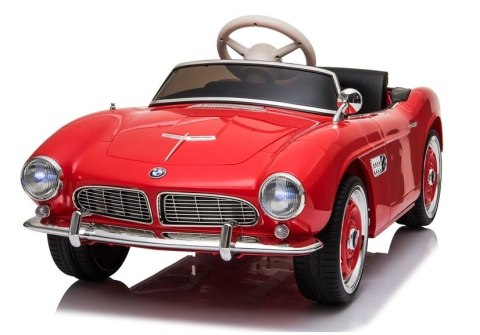 Auto na Akumulator BMW Retro Dla Dzieci Pilot LED MP3 Czerwone Lakierowane
