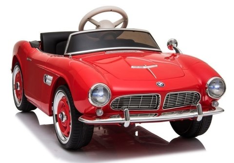 Auto na Akumulator BMW Retro Dla Dzieci Pilot LED MP3 Czerwone Lakierowane