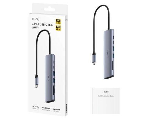 ADAPTER WIELOFUNKCYJNY USB-C UH407 CUDY