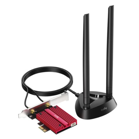 KARTA SIECIOWA WI-FI 7 PCIE WE9300S 2.4 GHz, 5 GHz, 6 GHz 688 Mb/s + 2882 Mb/s + 5760 Mb/s Wi-Fi 7 CUDY