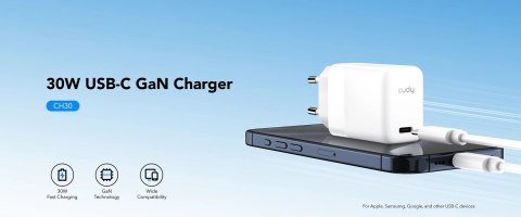 ŁADOWARKA SIECIOWA USB-C CH30_EU 30 W GaN CUDY