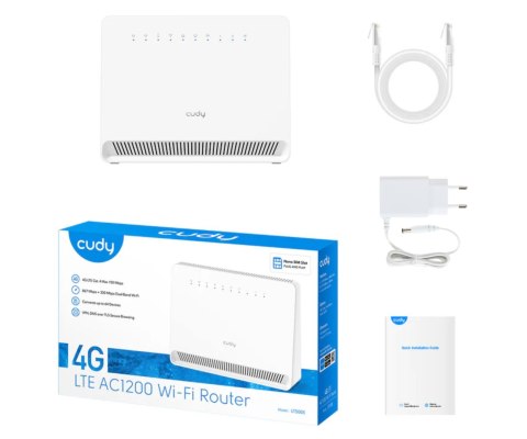 PUNKT DOSTĘPOWY 4G LTE + ROUTER LT500E 2.4 GHz, 5 GHz 300 Mb/s + 867 Mb/s CUDY