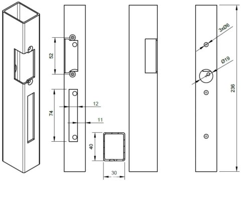 PUSZKA DO ZACZEPÓW ELEKTROMAGNETYCZNYCH OK-Z3 BIRA