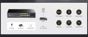 SWITCH POE GS1010PS2 8-PORTOWY SFP CUDY