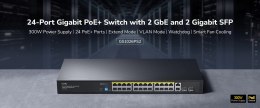 SWITCH POE GS1026PS2 24-PORTOWY SFP CUDY