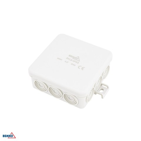 Puszka Instalacyjna natynkowa 85x85x36.5MM IP55 12P JASNOSZARA