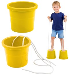 Szczudła Kubełkowe Kubeczki Trening Równowagi Żółte 2 szt.