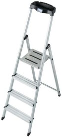 Drabina aluminiowa jednostronna Krause SAFETY 1x4 z półką 126320