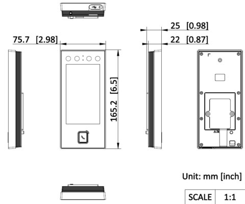 KONTROLER DOSTĘPU Z ROZPOZNAWANIEM TWARZY DS-K1T344MBWX-E1 Hikvision