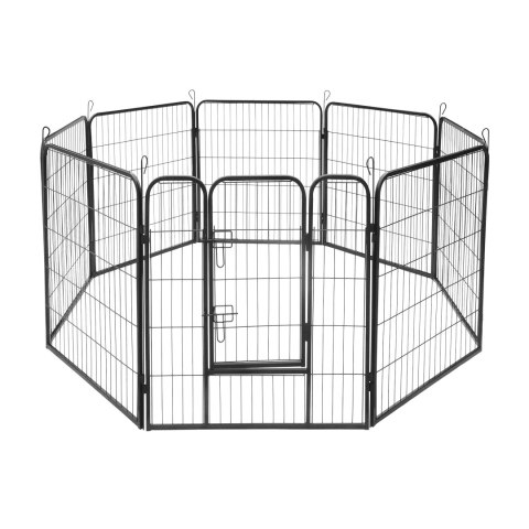 Modułowy kojec dla psa, stalowa zagroda, rozmiar XL, 8 paneli 80x100 cm , REBEL ANIMALS