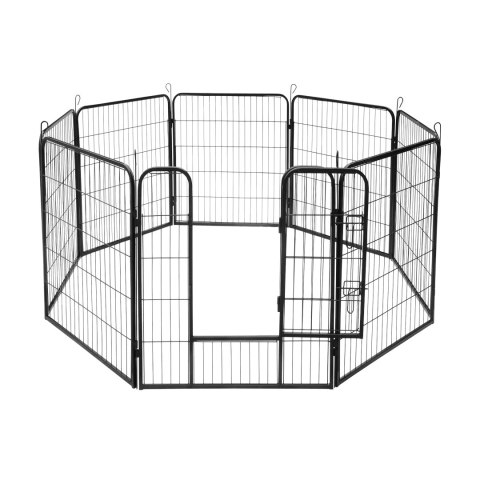 Modułowy kojec dla psa, stalowa zagroda, rozmiar XL, 8 paneli 80x100 cm , REBEL ANIMALS