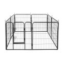 Modułowy kojec dla psa, stalowa zagroda, rozmiar XL, 8 paneli 80x100 cm , REBEL ANIMALS