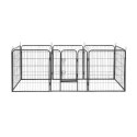 Modułowy kojec dla psa, stalowa zagroda, rozmiar XL, 8 paneli 80x100 cm , REBEL ANIMALS