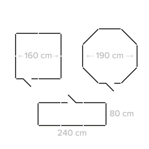 Modułowy kojec dla psa, stalowa zagroda, rozmiar XL, 8 paneli 80x100 cm , REBEL ANIMALS