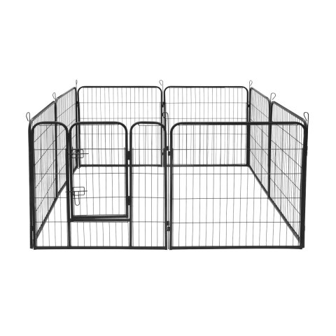Modułowy kojec dla psa, stalowa zagroda, rozmiar L, 8 paneli 80x80 cm , REBEL ANIMALS