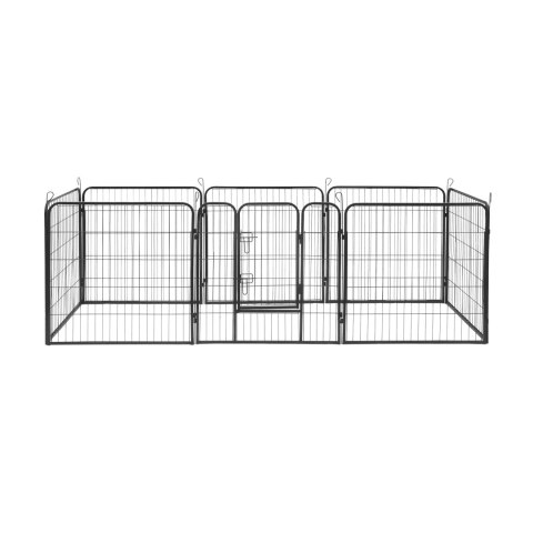 Modułowy kojec dla psa, stalowa zagroda, rozmiar L, 8 paneli 80x80 cm , REBEL ANIMALS