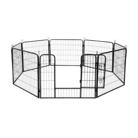 Modułowy kojec dla psa, stalowa zagroda, rozmiar S, 8 paneli 80x60 cm , REBEL ANIMALS