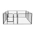 Modułowy kojec dla psa, stalowa zagroda, rozmiar S, 8 paneli 80x60 cm , REBEL ANIMALS
