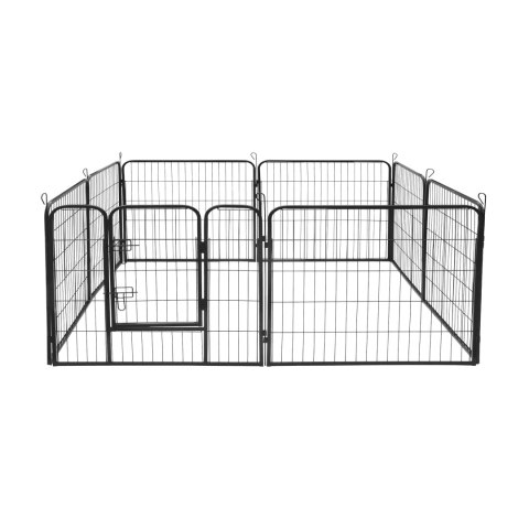 Modułowy kojec dla psa, stalowa zagroda, rozmiar S, 8 paneli 80x60 cm , REBEL ANIMALS