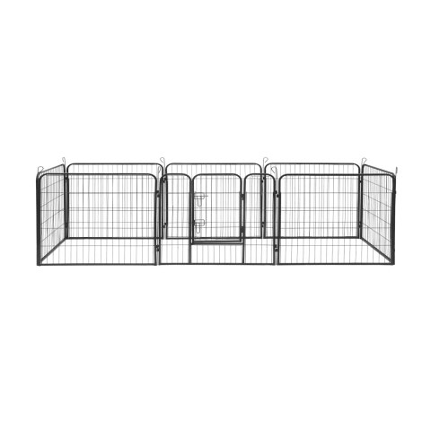 Modułowy kojec dla psa, stalowa zagroda, rozmiar S, 8 paneli 80x60 cm , REBEL ANIMALS