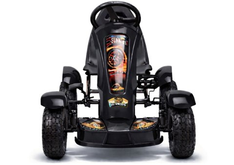 Sportowy Gokart Na Pedały F618 Pomowane Koła Obciążenie 50kg Czarny