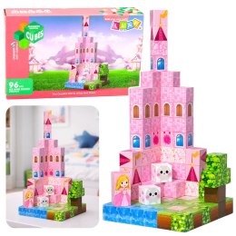 Klocki Magnetyczne Konstrukcyjne Piksele Sześciany Zamek Księżniczki 96 el.
