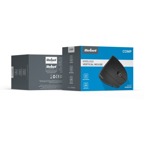 Bezprzewodowa mysz pionowa Rebel VM10